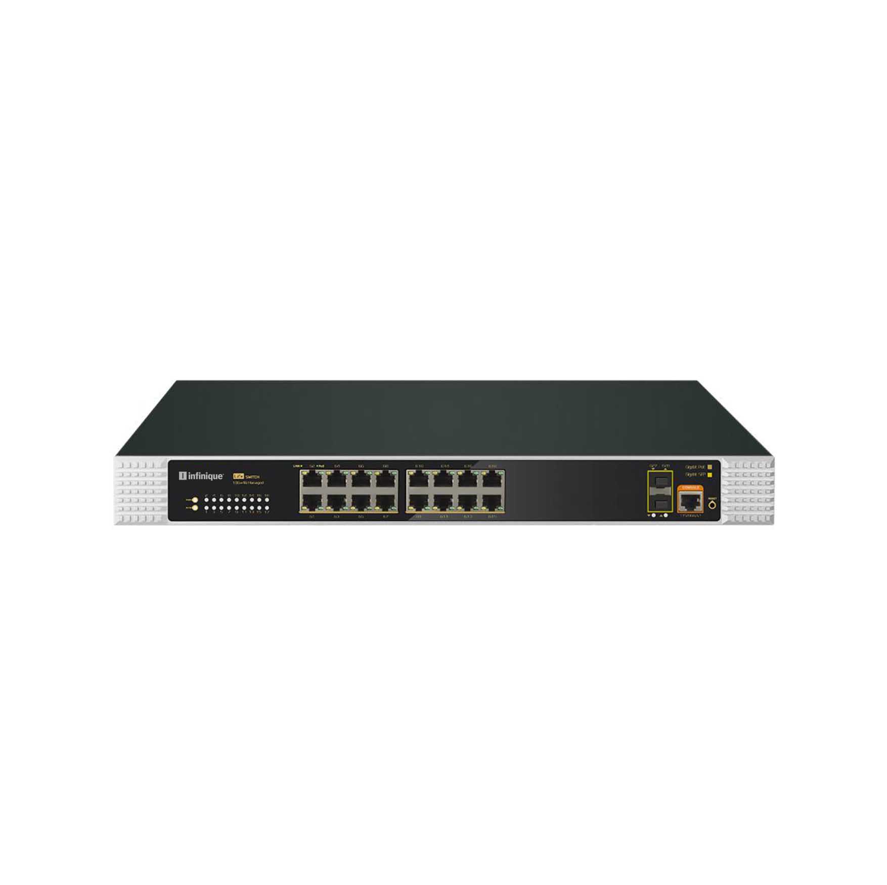 Infinique Industrial Grade 18 Ports PoE+ Managed Switch